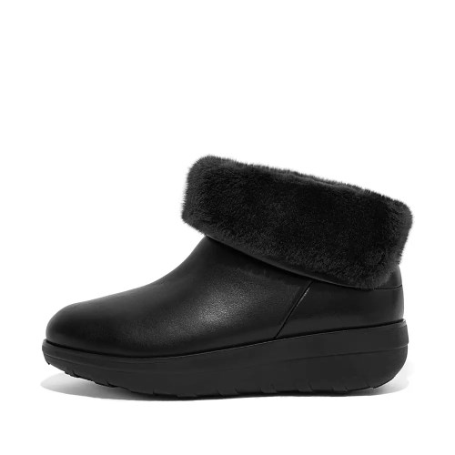 Botines Fitflop MUKLUK SHORTY Impermeables Shearling-Forro Mujer Negros | MX.F-37204