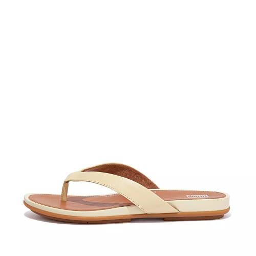 Chanclas Fitflop GRACIE Cuero Mujer Beige Marrom | MX.M-47289