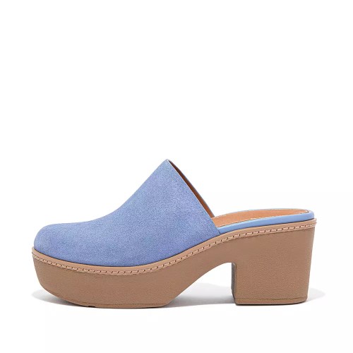 Mulas Fitflop PILAR Gamuza Platforms Mujer Lavanda | MX.G-23645