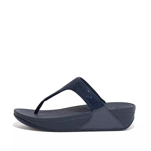 Sandalias Fitflop LULU Crystal Puntera-Post Mujer Azul Marino | MX.M-54369