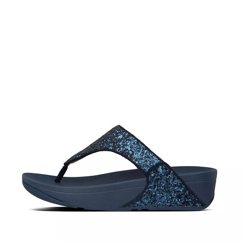 Sandalias Fitflop LULU Glitter Puntera-Post Mujer Azul Marino | MX.Y-79315