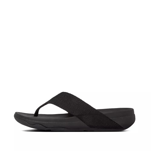 Sandalias Fitflop SURFA Puntera-Post Mujer Negros | MX.S-12693