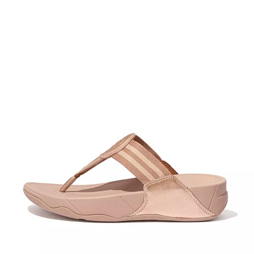 Sandalias Fitflop WALKSTAR Webbing Puntera-Post Mujer Rosas Dorados | MX.S-45280