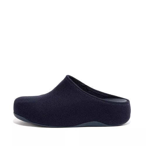 Zuecos Fitflop SHUV Cushy Felt Mujer Azul Marino | MX.A-84579