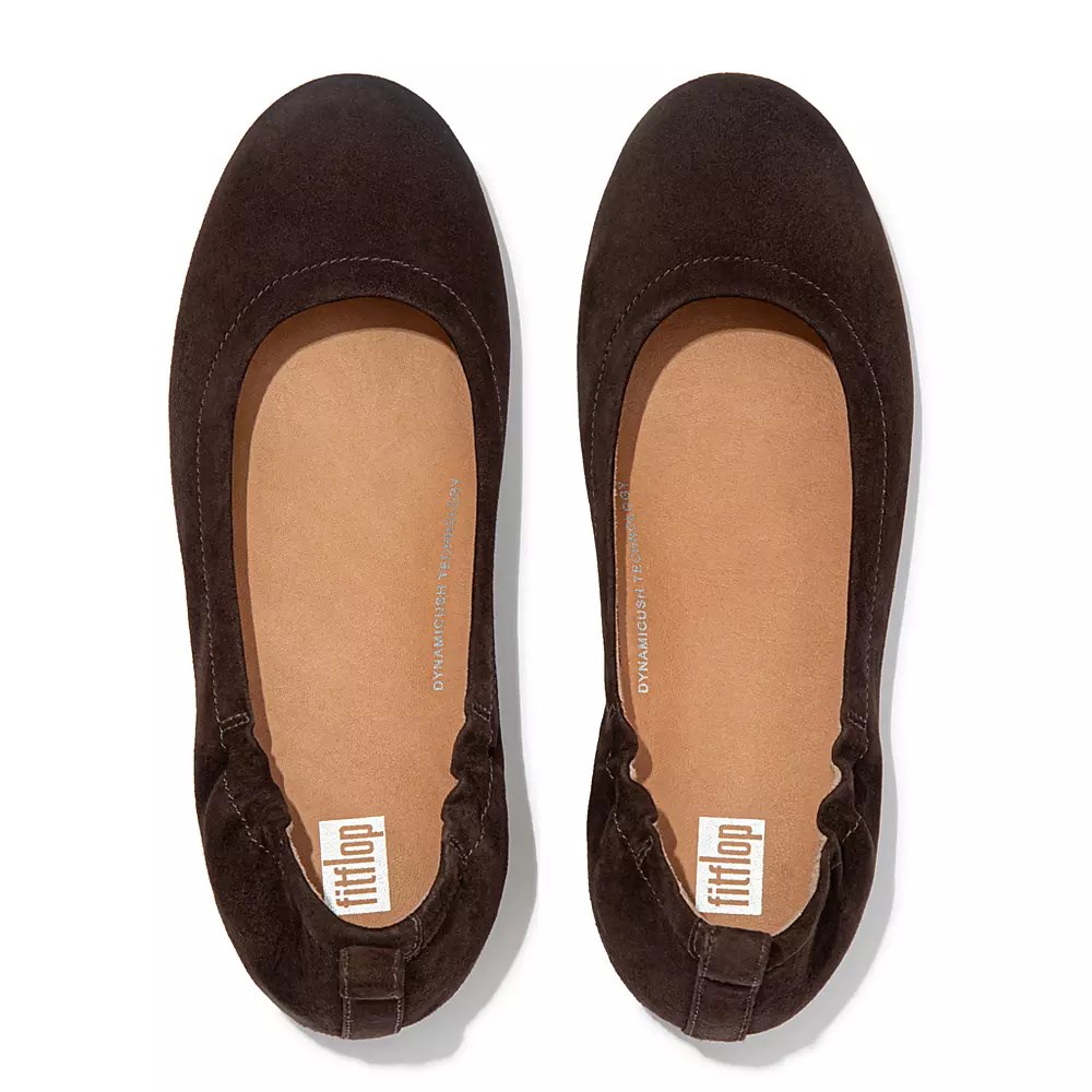 Ballerinas Fitflop ALLEGRO Gamuza Mujer Chocolate | MX.K-05423