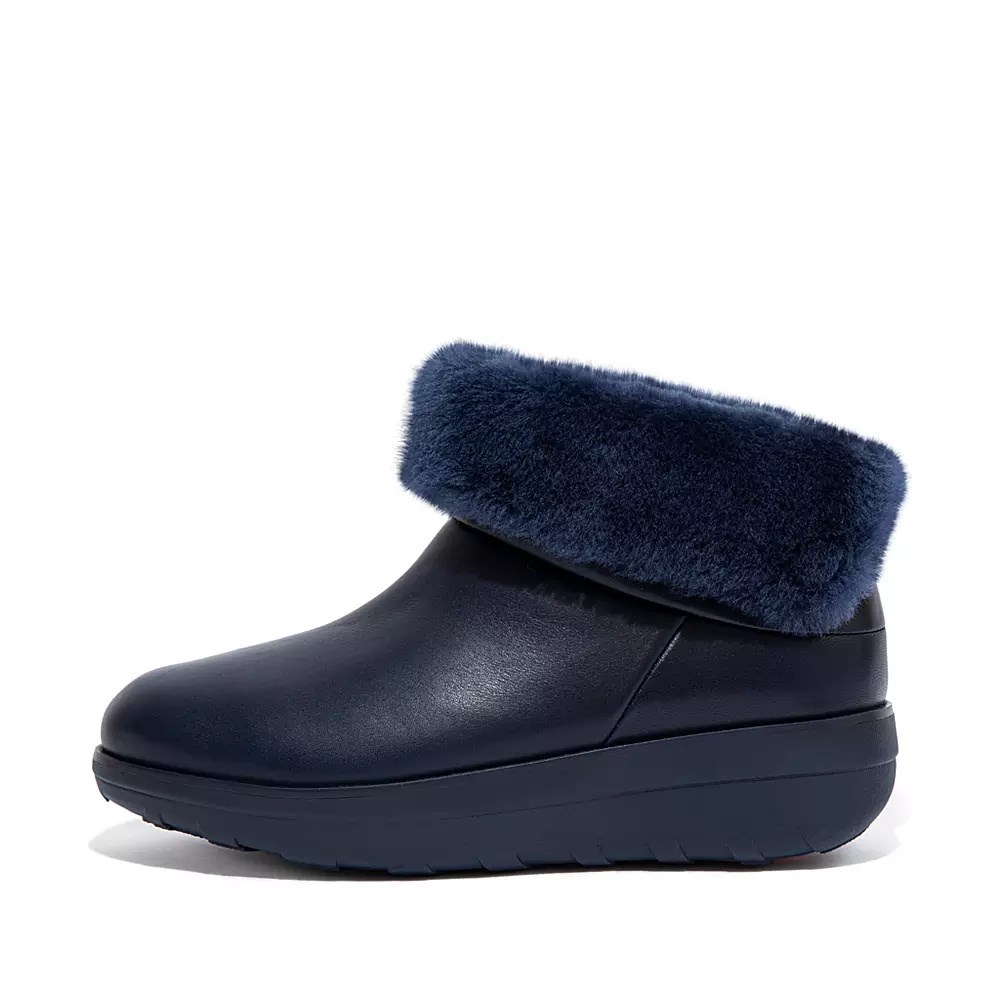 Botines Fitflop MUKLUK SHORTY Impermeables Shearling-Forro Mujer Azul Marino | MX.Z-73056