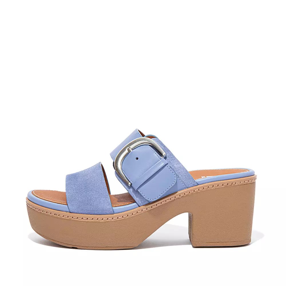 Chanclas De Plataforma Fitflop PILAR Gamuza-Mix Mujer Lavanda | MX.D-09237