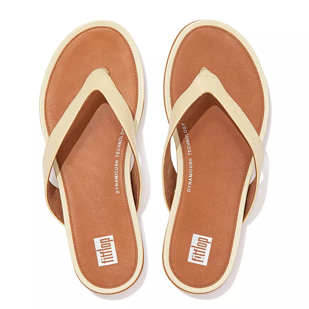 Chanclas Fitflop GRACIE Cuero Mujer Beige Marrom | MX.M-47289