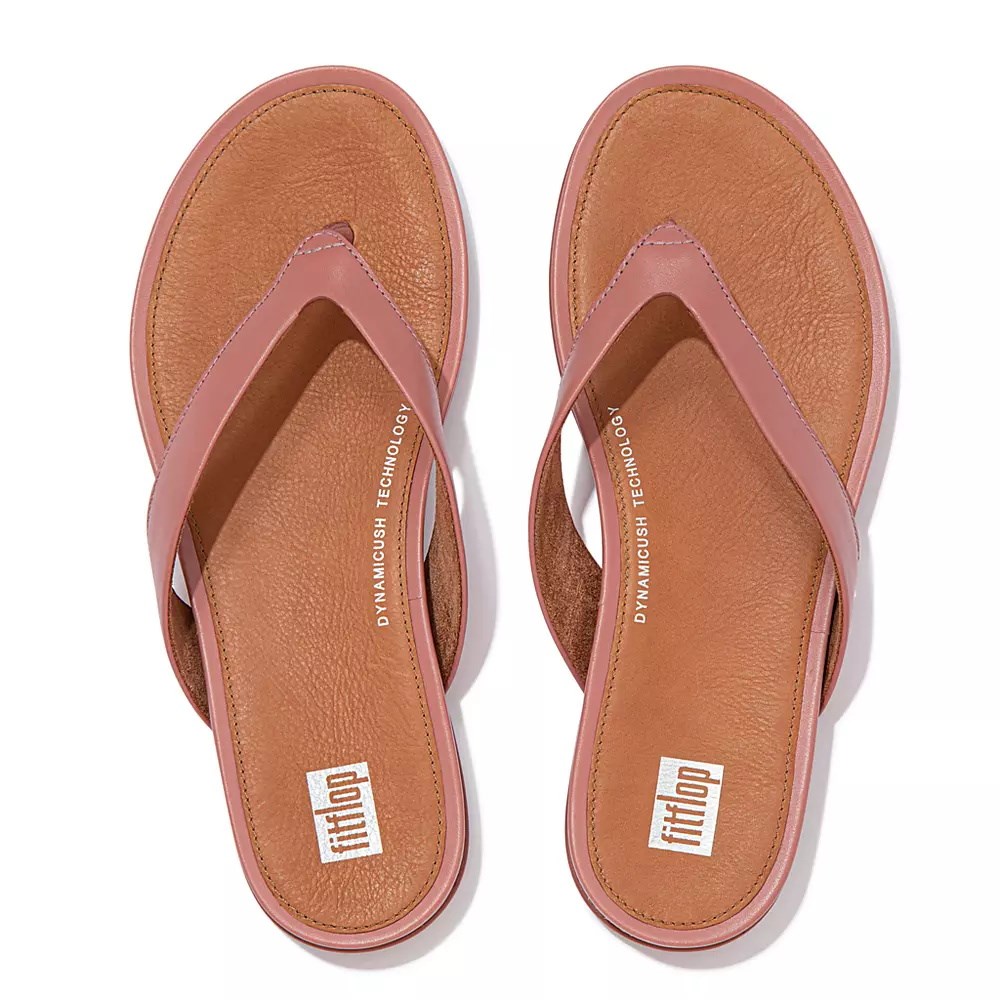 Chanclas Fitflop GRACIE Cuero Mujer Rosas Marrom | MX.F-84239