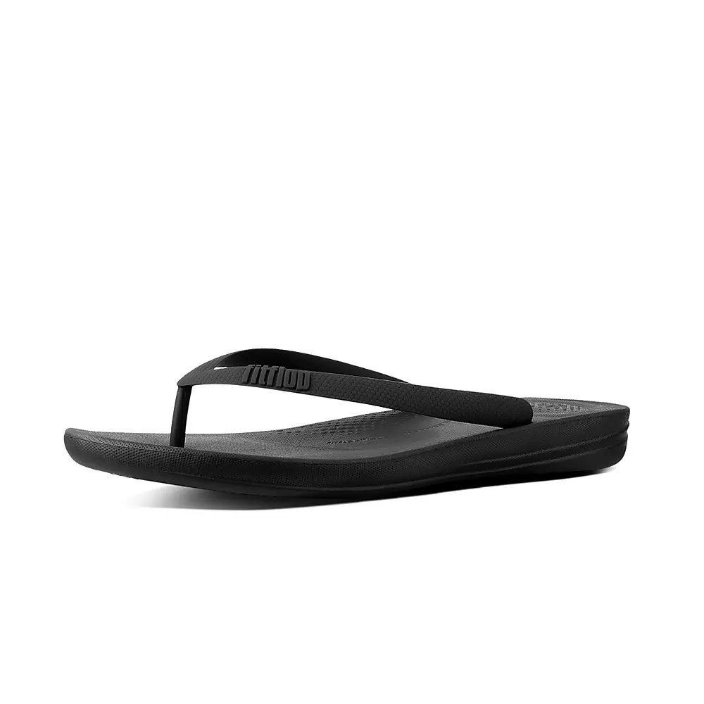 Chanclas Fitflop IQUSHION Ergonomic Hombre Negros | MX.Y-54728