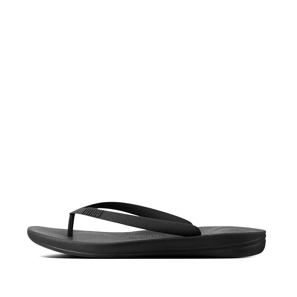 Chanclas Fitflop IQUSHION Ergonomic Hombre Negros | MX.Y-54728