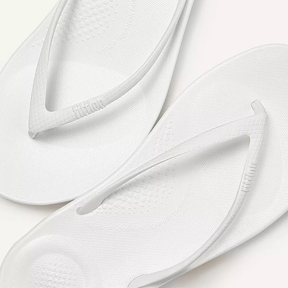 Chanclas Fitflop IQUSHION Ergonomic Mujer Blancos | MX.G-38425