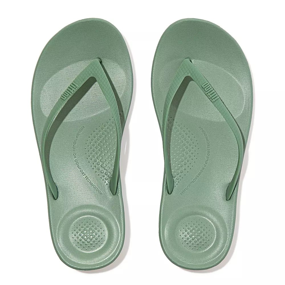 Chanclas Fitflop IQUSHION Ergonomic Mujer Verde Menta | MX.O-36247