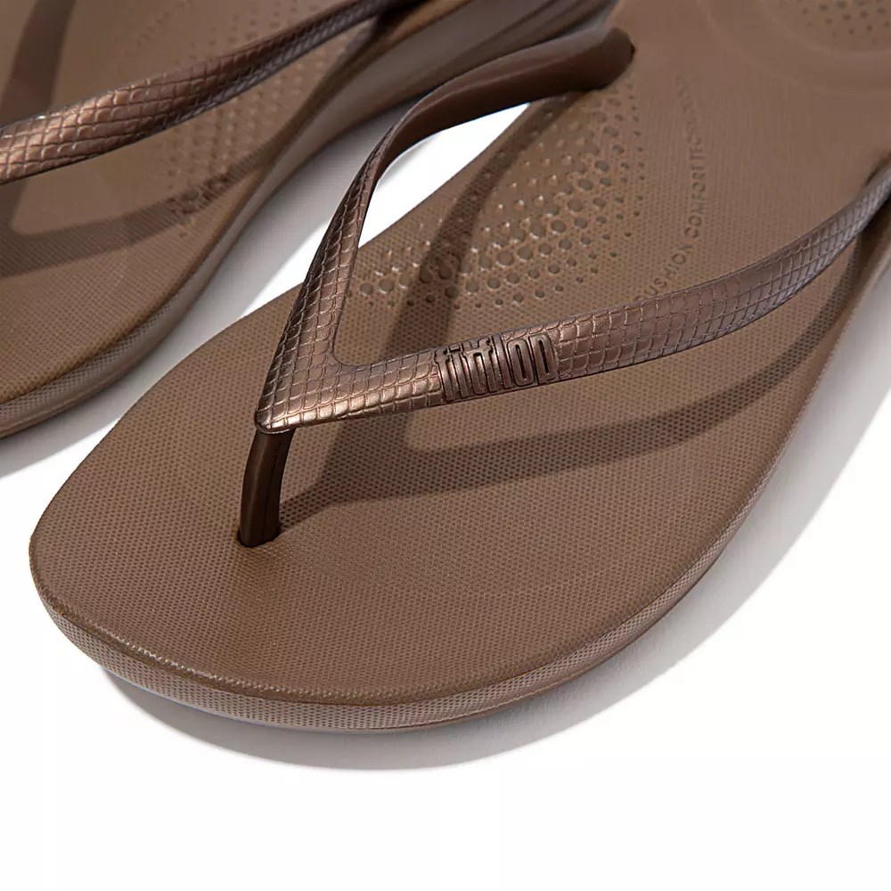 Chanclas Fitflop IQUSHION Ergonomic Mujer Marrom | MX.R-25964