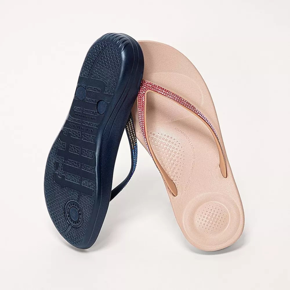 Chanclas Fitflop IQUSHION Ombré Sparkle Mujer Azul Marino | MX.L-32674