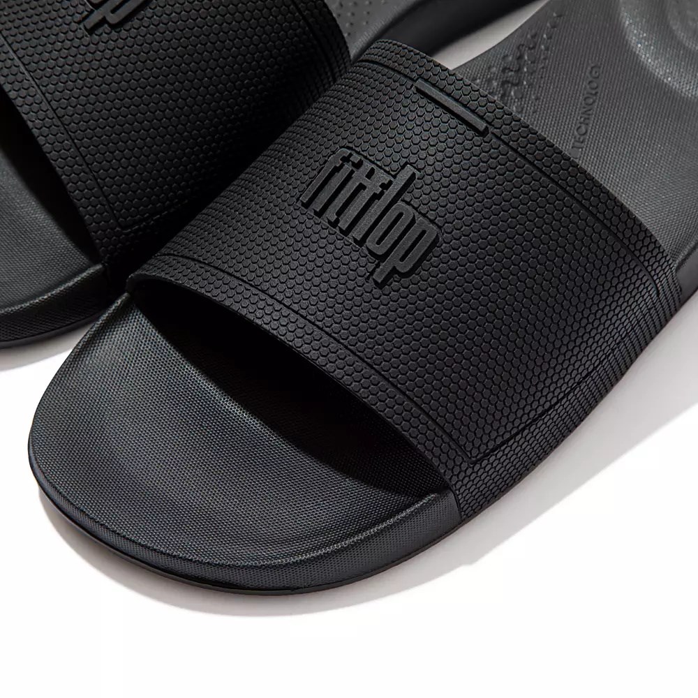 Chanclas Fitflop IQUSHION Pool Hombre Negros | MX.S-73905