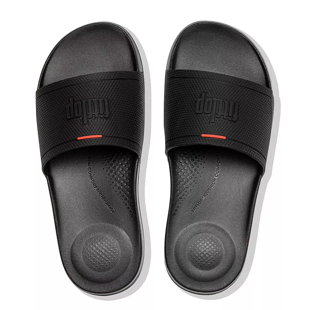 Chanclas Fitflop IQUSHION Pool Mujer Negros | MX.W-18302