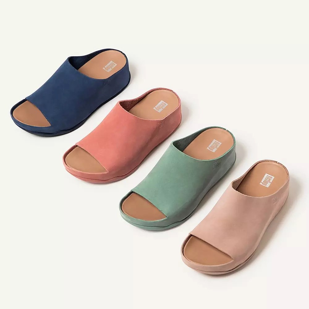 Chanclas Fitflop SHUV Nubuck Mujer Azul Marino | MX.F-08967