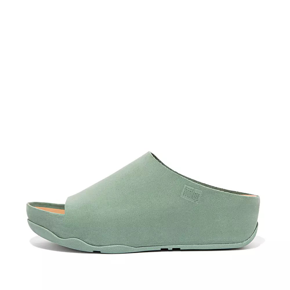 Chanclas Fitflop SHUV Nubuck Mujer Verdes | MX.E-49521