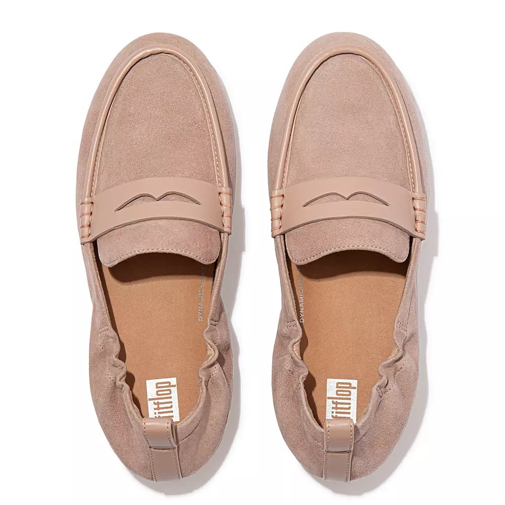 Loafers Fitflop ALLEGRO Gamuza Penny Mujer Beige | MX.B-14532