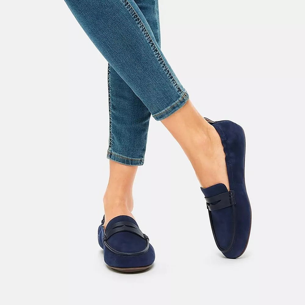 Loafers Fitflop ALLEGRO Gamuza Penny Mujer Azul Marino | MX.E-08932