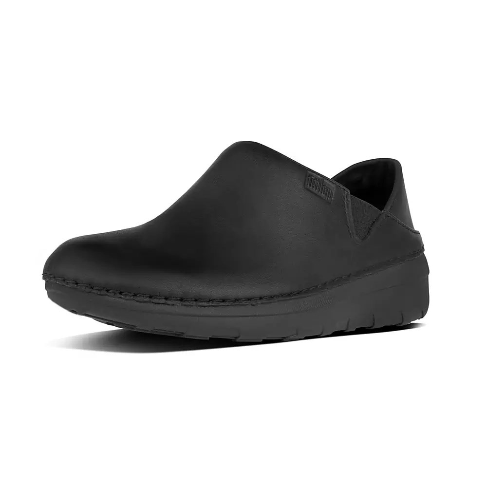 Loafers Fitflop SUPERLOAFER Cuero Mujer Negros | MX.O-45612