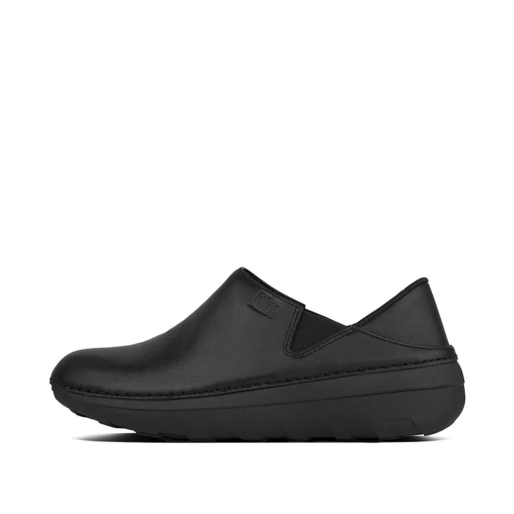 Loafers Fitflop SUPERLOAFER Cuero Mujer Negros | MX.O-45612