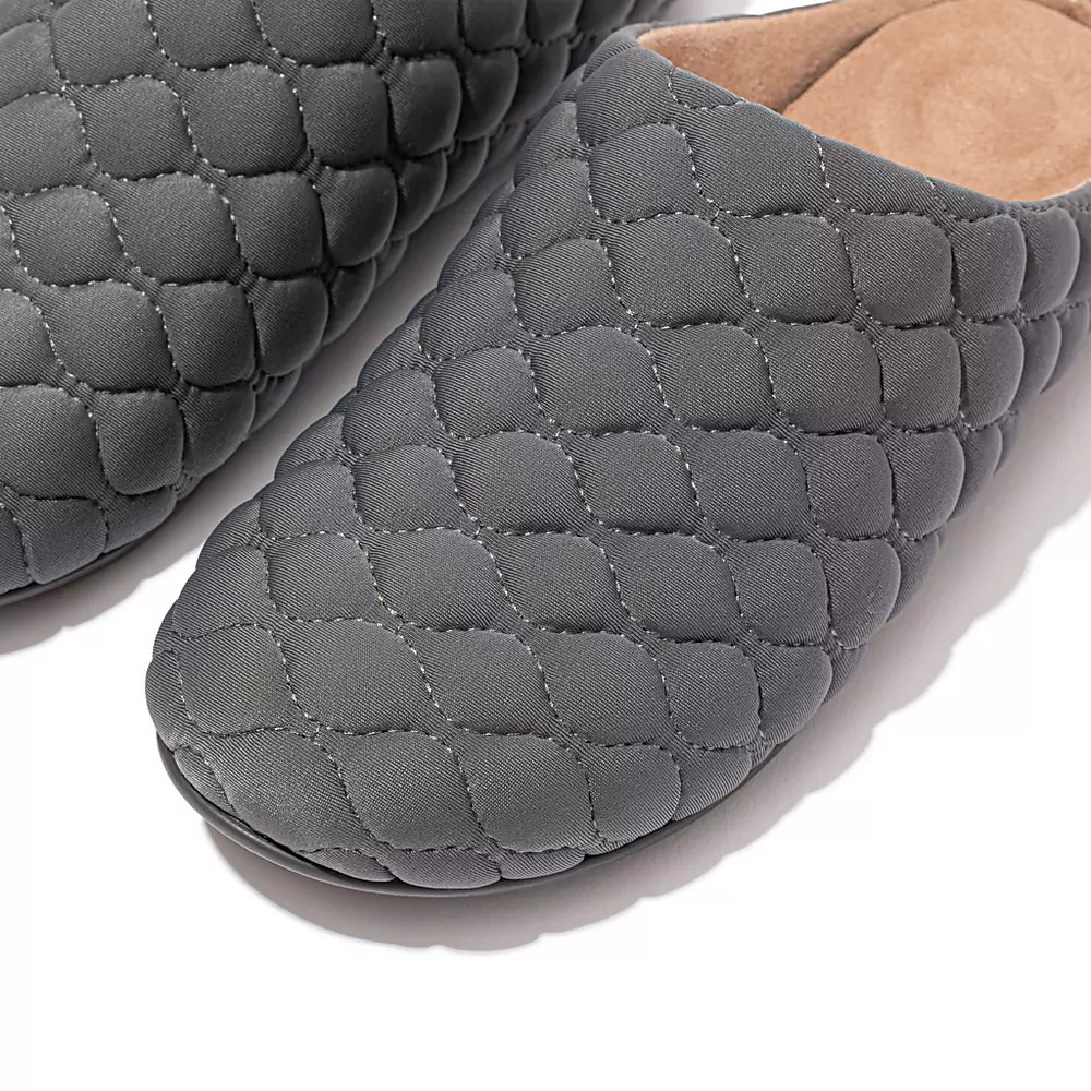 Pantuflas Fitflop CHRISSIE Quilted Mujer Grises Oscuro | MX.B-40928