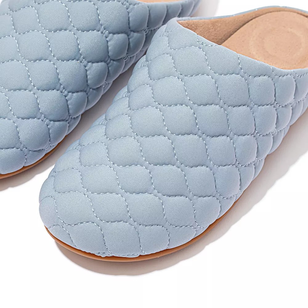 Pantuflas Fitflop CHRISSIE Quilted Mujer Azules Claro | MX.I-71583