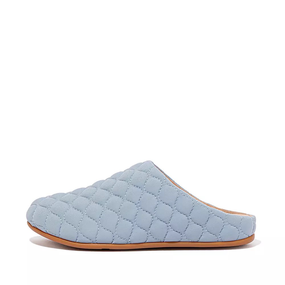 Pantuflas Fitflop CHRISSIE Quilted Mujer Azules Claro | MX.I-71583