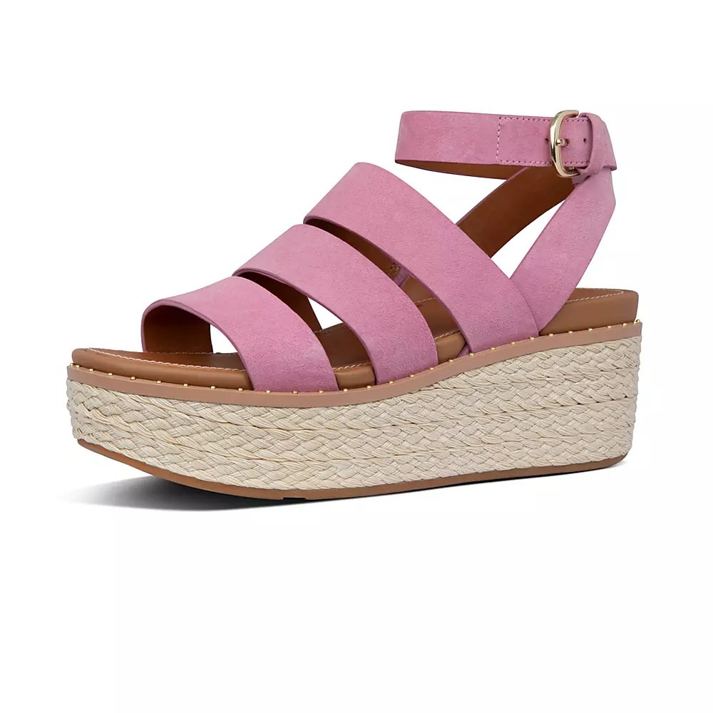 Sandalias Cuña Fitflop ELOISE Alpargata Mujer Rosas | MX.B-19387