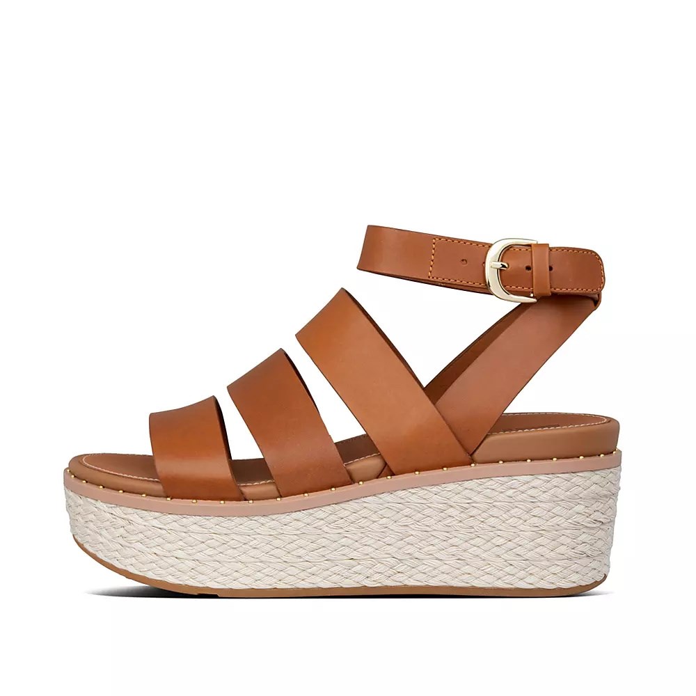 Sandalias Cuña Fitflop ELOISE Alpargata Mujer Marrom | MX.G-02349