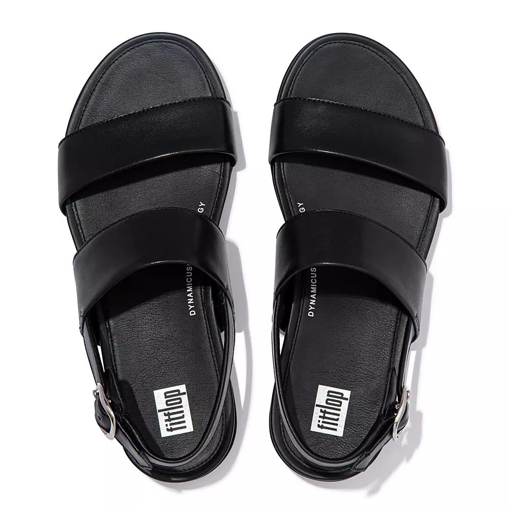 Sandalias Fitflop GRACIE Cuero Back-Correa Mujer Negros | MX.N-69210