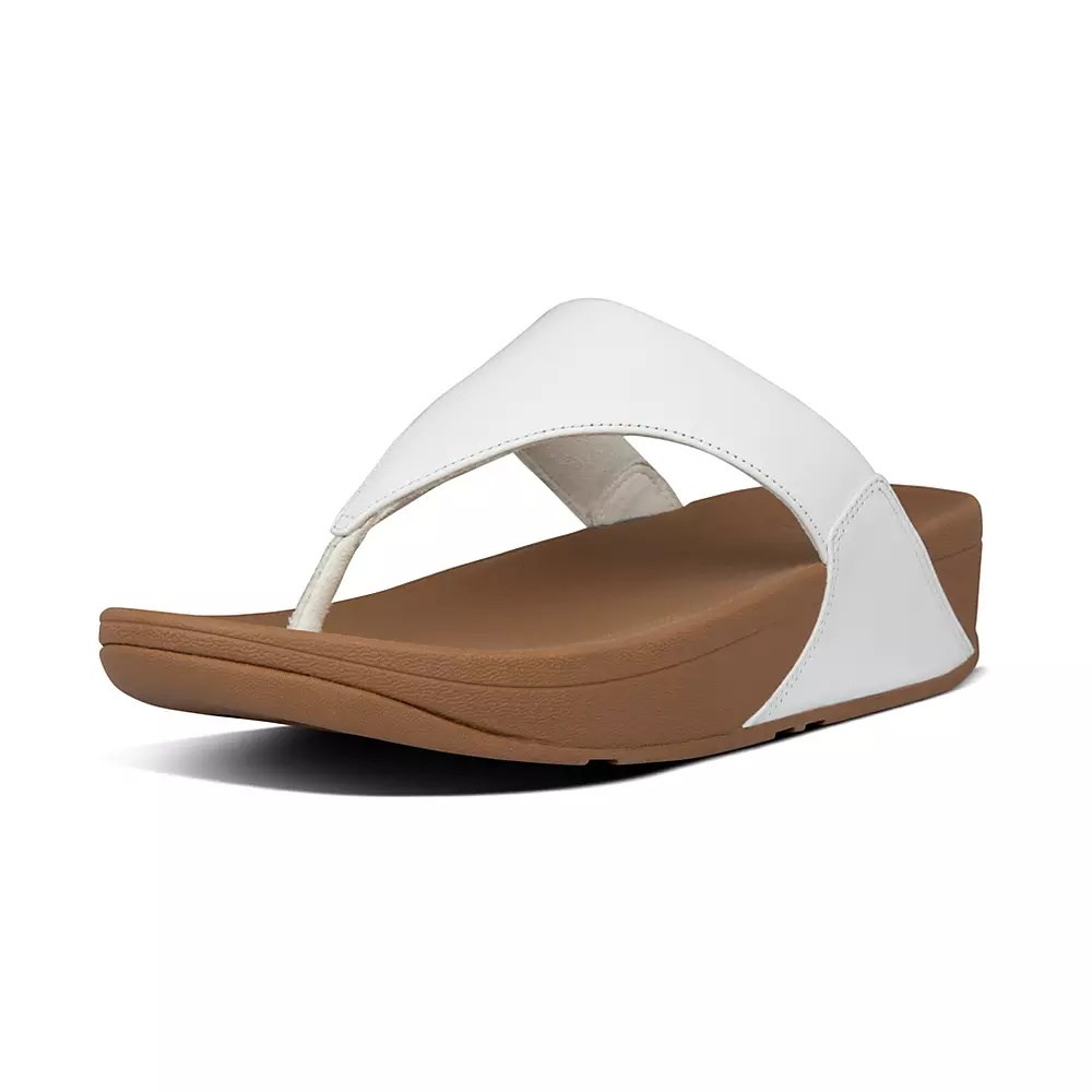 Sandalias Fitflop LULU Cuero Puntera-Post Mujer Blancos | MX.Z-80127