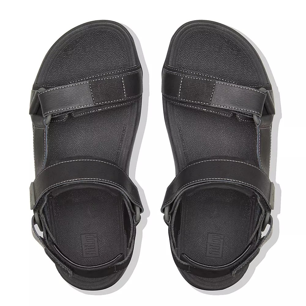 Sandalias Fitflop RYKER Back-Correa Hombre Negros | MX.F-75620