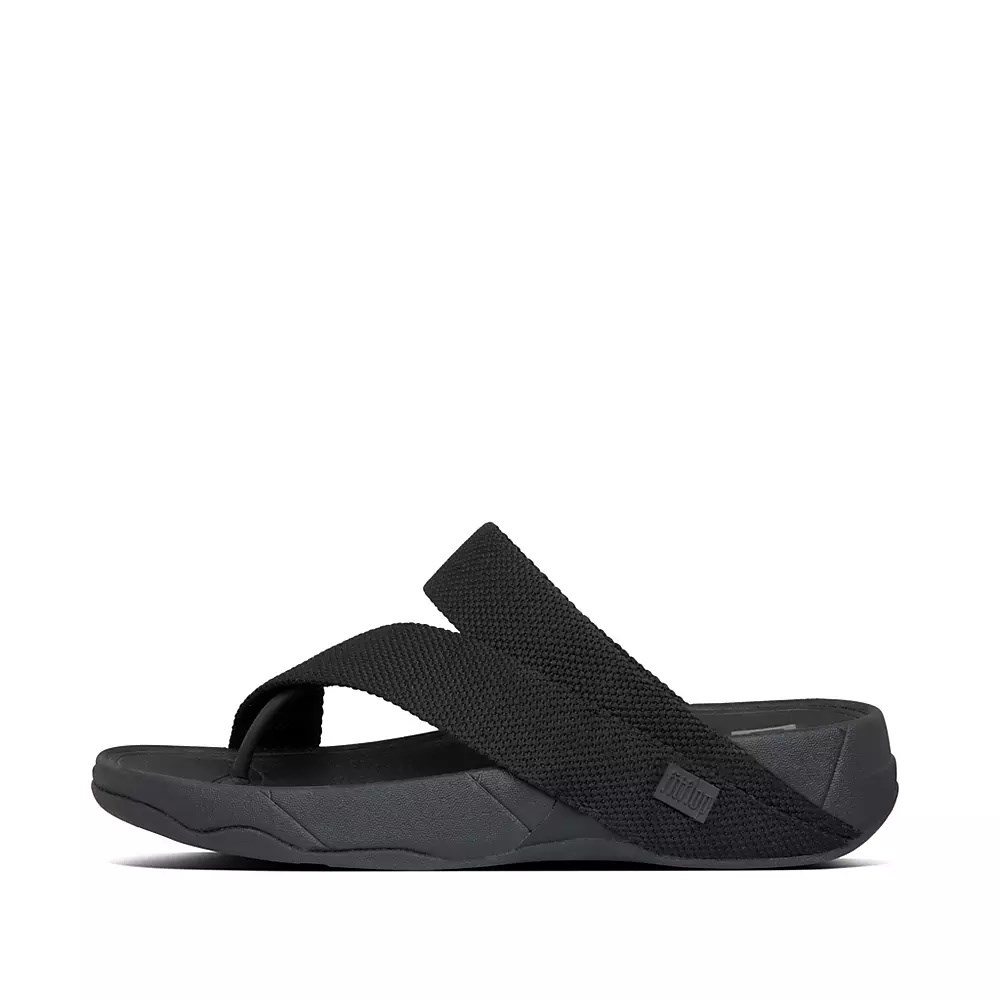 Sandalias Fitflop SLING Weave Puntera-Post Hombre Negros | MX.R-81367