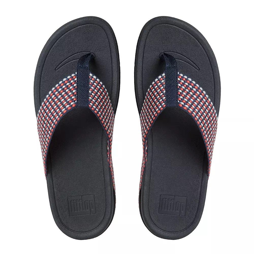 Sandalias Fitflop SURFA Puntera-Post Mujer Multicolor Negros | MX.P-15406