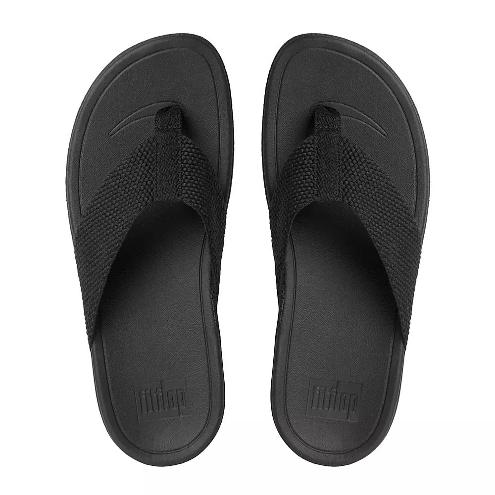 Sandalias Fitflop SURFA Puntera-Post Mujer Negros | MX.S-12693