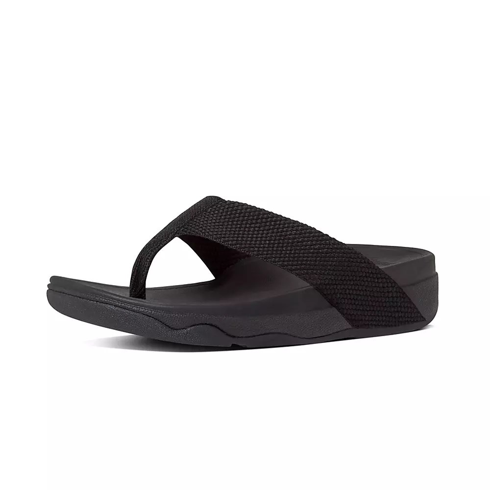 Sandalias Fitflop SURFA Puntera-Post Mujer Negros | MX.S-12693