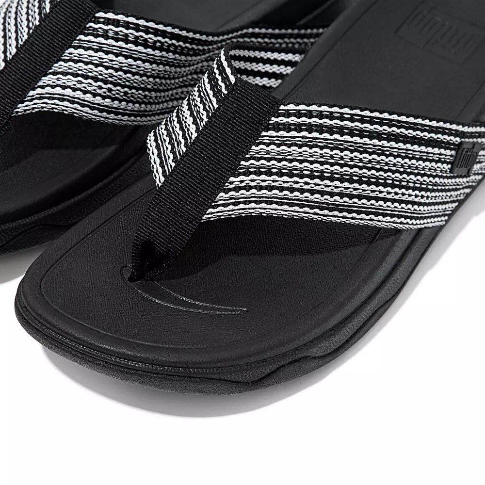 Sandalias Fitflop SURFA Puntera-Post Mujer Negros | MX.U-06128