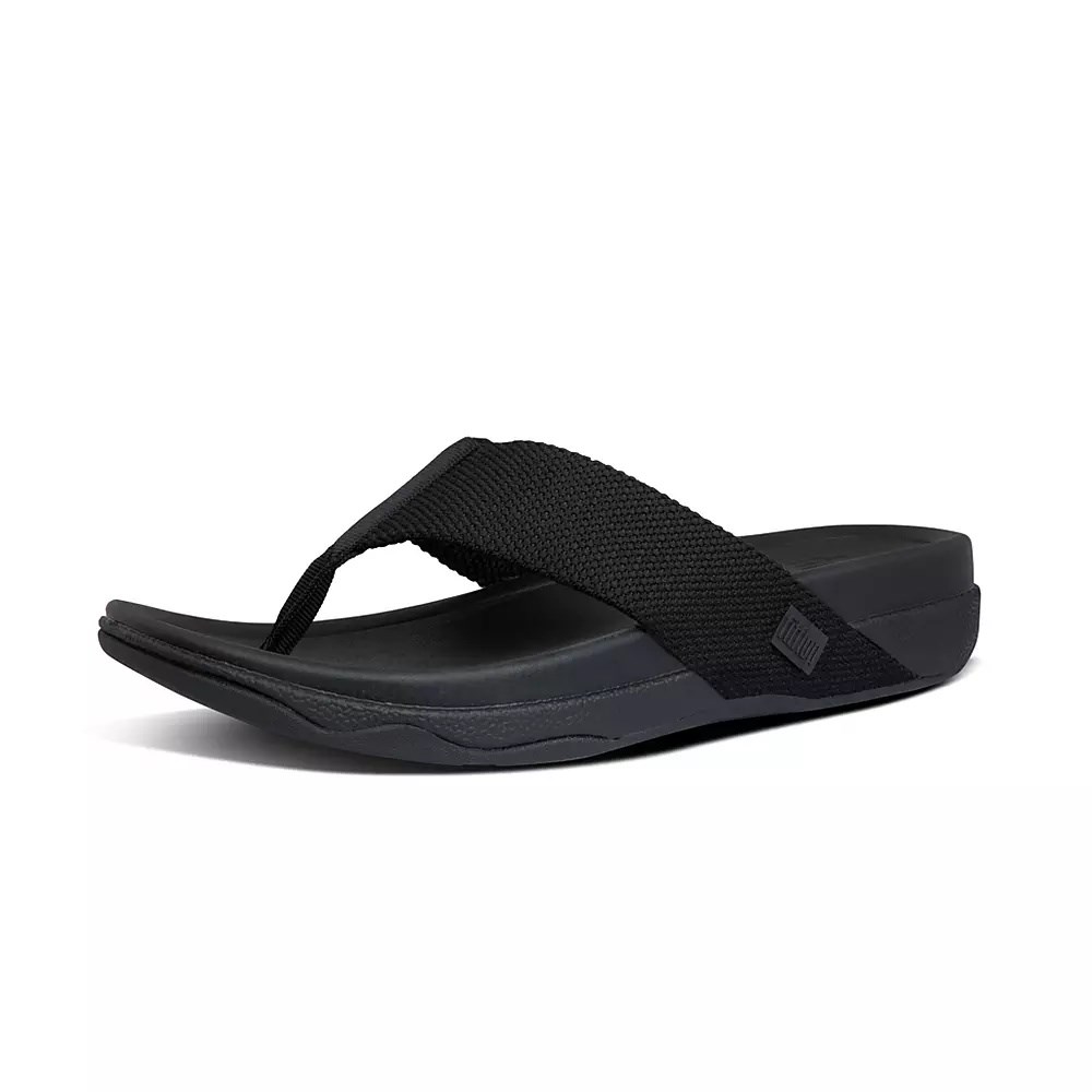 Sandalias Fitflop SURFER Puntera-Post Hombre Negros | MX.H-54130