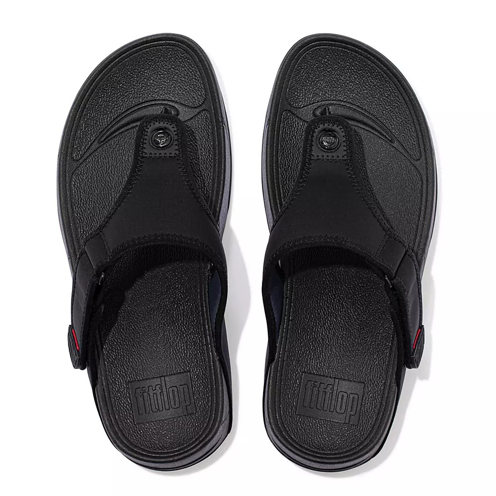 Sandalias Fitflop TRAKK II Agua-Resistant Puntera-Post Hombre Negros | MX.U-83569