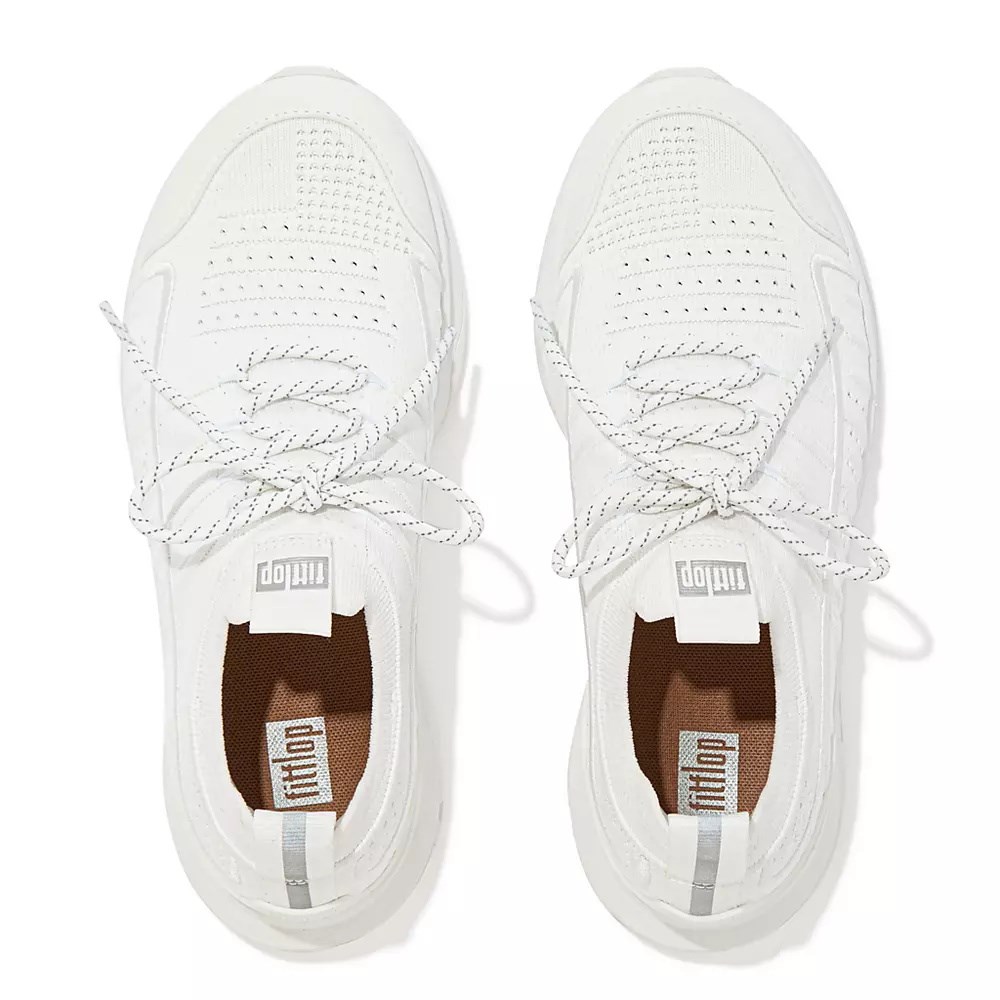 Tenis Fitflop VITAMIN FF Knit Mujer Blancos | MX.K-79286