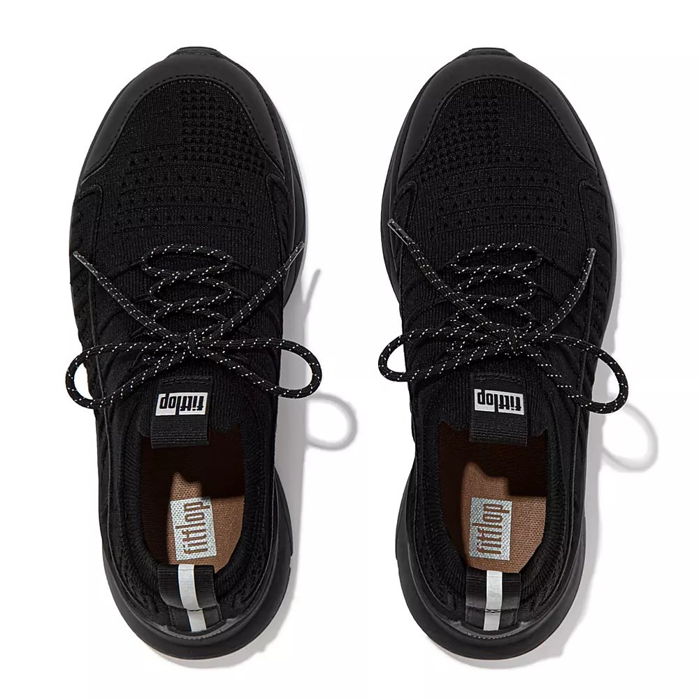 Tenis Fitflop VITAMIN FF Knit Mujer Negros | MX.B-69703