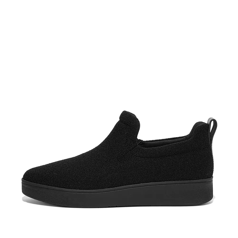 Zapatillas Sin Cordones Fitflop RALLY Felt Mujer Negros | MX.W-63017