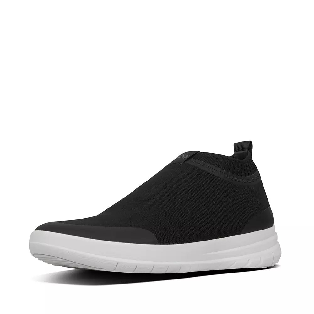 Zapatillas Sin Cordones Fitflop ÜBERKNIT Hombre Negros | MX.H-26059