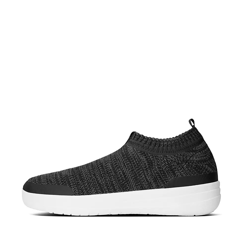 Zapatillas Sin Cordones Fitflop ÜBERKNIT Mujer Grises Oscuro | MX.R-86215