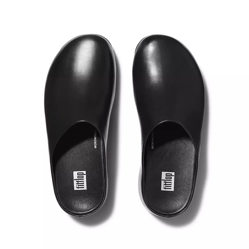 Zuecos Fitflop SHUV Cuero Mujer Negros | MX.M-51234