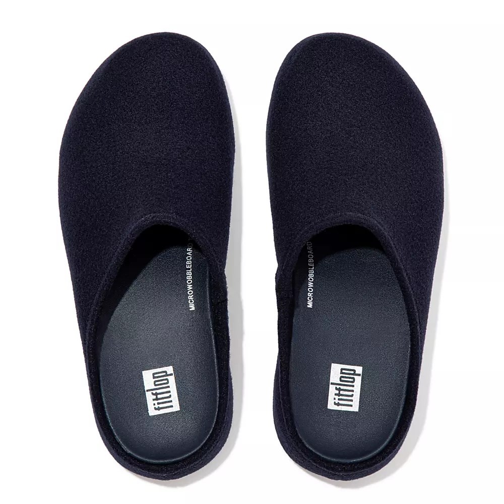 Zuecos Fitflop SHUV Cushy Felt Mujer Azul Marino | MX.A-84579