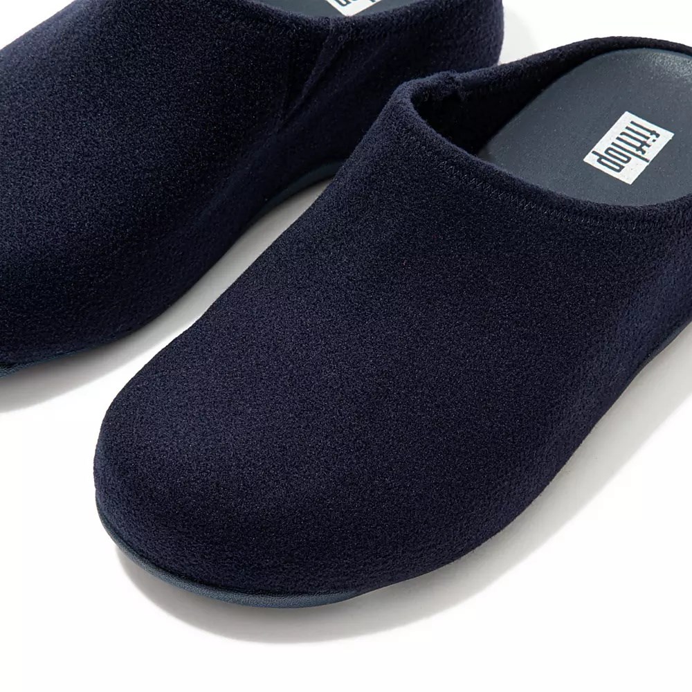 Zuecos Fitflop SHUV Cushy Felt Mujer Azul Marino | MX.A-84579